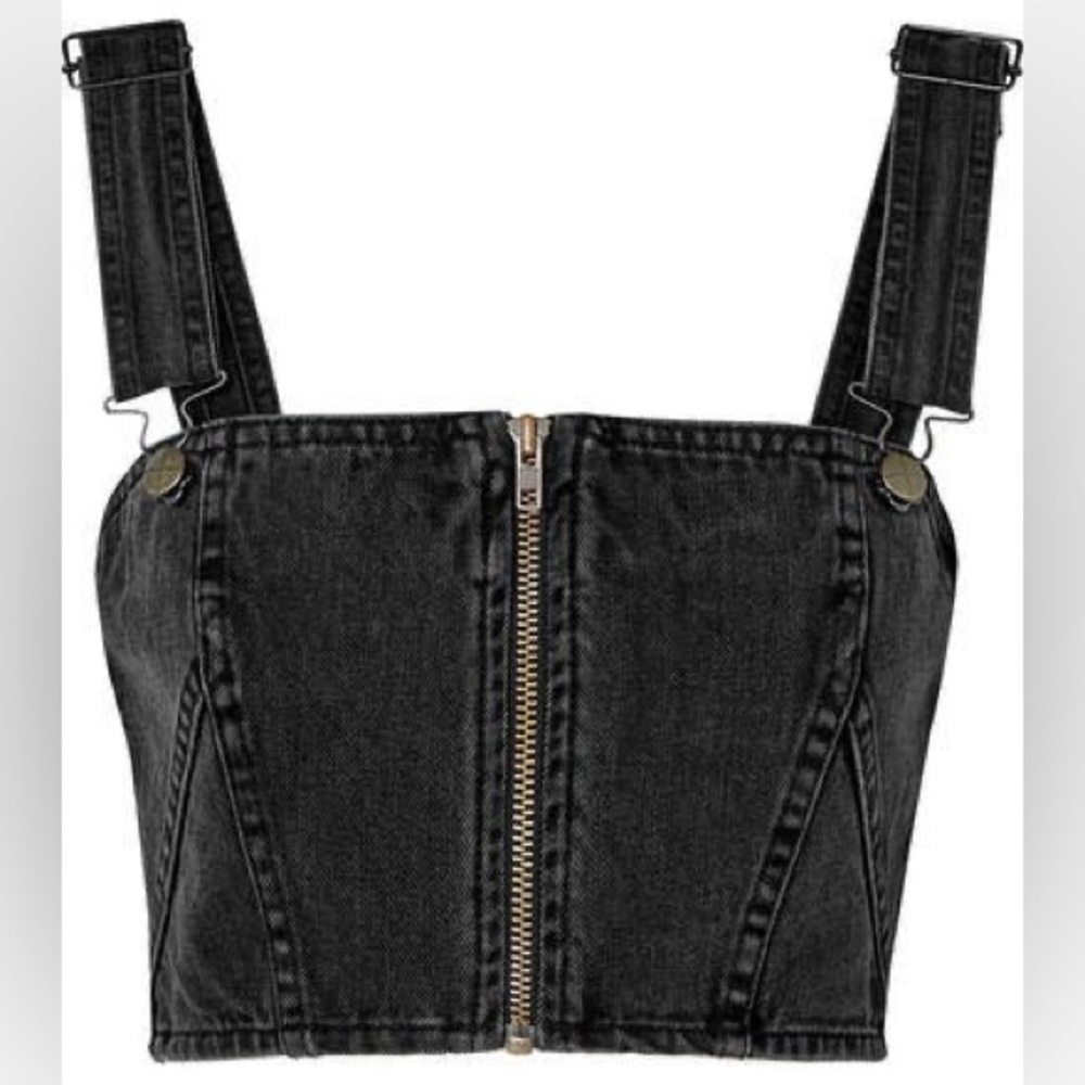 Ksubi Legacy Cropped Black Denim Top